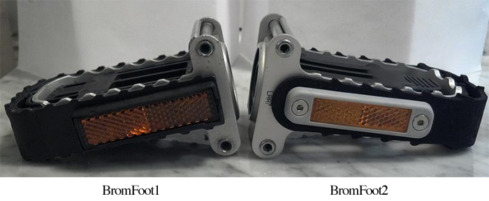 Original Brompton folding pedal and New Brompton folding pedal BromFoot