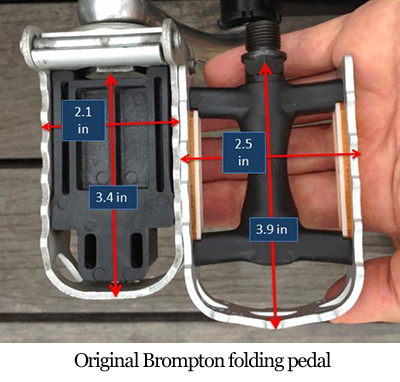 Original Brompton folding pedal